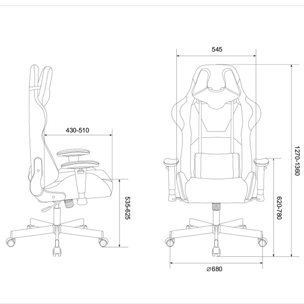 Кресло игровое Бюрократ VIKING KNIGHT LT15 FABRIC