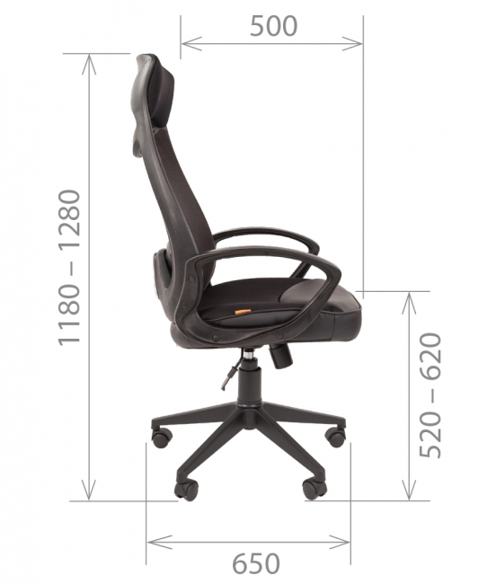 Офисное кресло премиум CHAIRMAN 840 Black TW-31