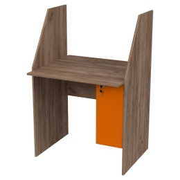 Компьютерный стол СК-18 цвет Дуб Крафт+Оранж 80/70/120 см
