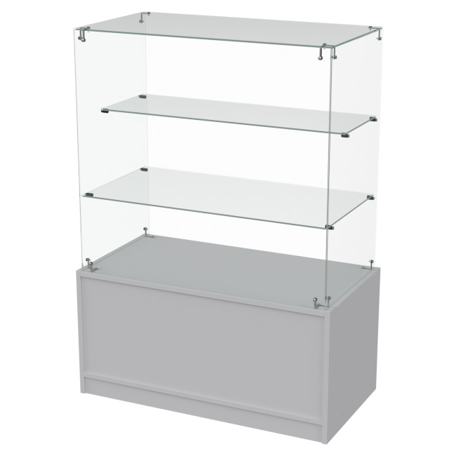 Витрина ВТ-12 цвет Светло-серый 90/45/120 см