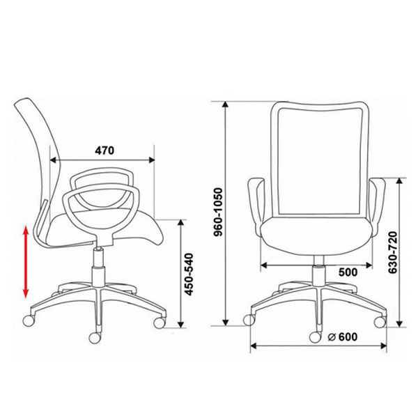 Офисное кресло эконом CH-599/DC/TW-13N