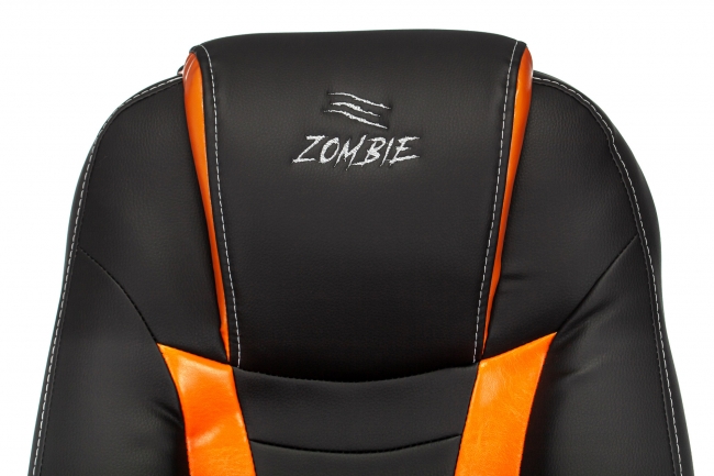 Кресло игровое Zombie 8 черный/оранжевый