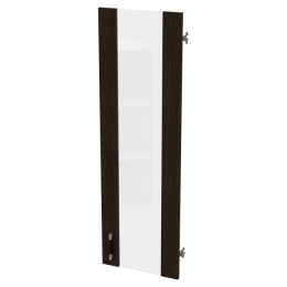 Дверь в рамке ДВ-62+С-28МВ Венге стекло прозрачное 36,5/1,6/113,1