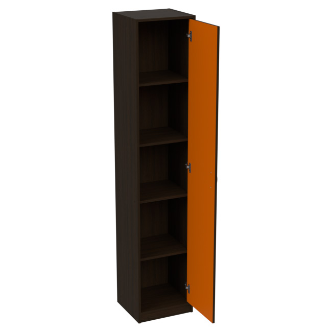 Офисный шкаф СБ-2/З цвет Венге+Оранж 40/37/200 см
