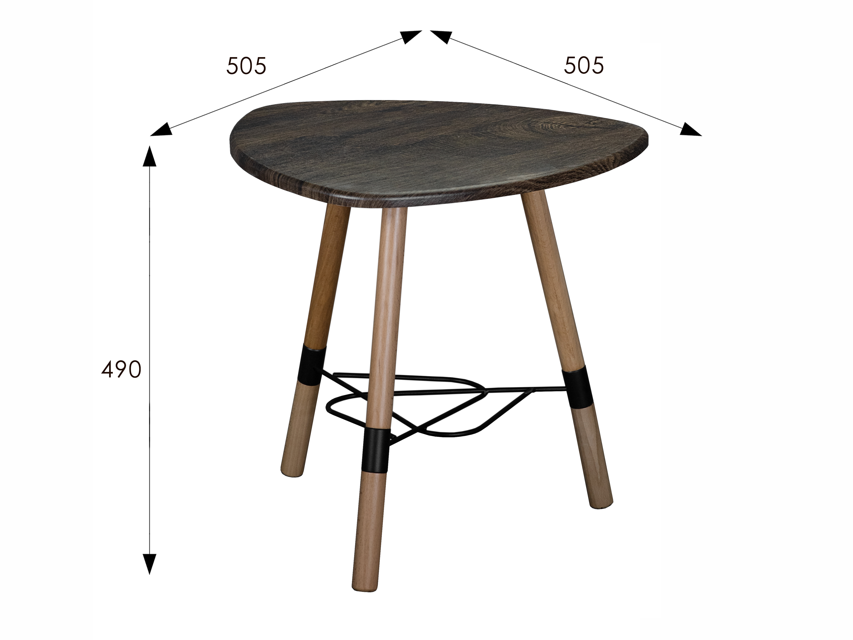 Стол журнальный Лючия 2104 черный/бук/дуб маррон