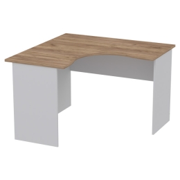 Угловой стол СТУ-11 цвет Серый+Дуб Крафт 120/120/76 см