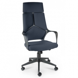 Кресло офисное IQ Black plastic+dark grey