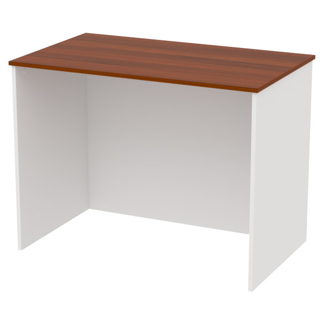 Офисный стол СТЦ-1 цвет белый + орех 100/60/75,4 см