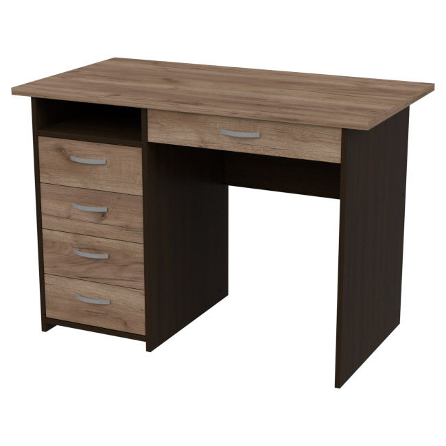 Cтол с тумбой СТ-46Л цвет Венге+Дуб крафт