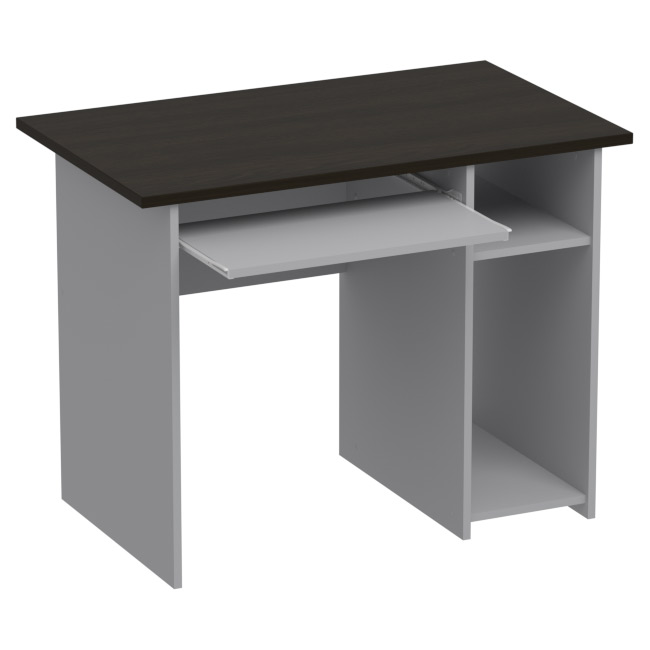 Компьютерный стол СК-16П цвет Серый+Венге 100/60/76 см