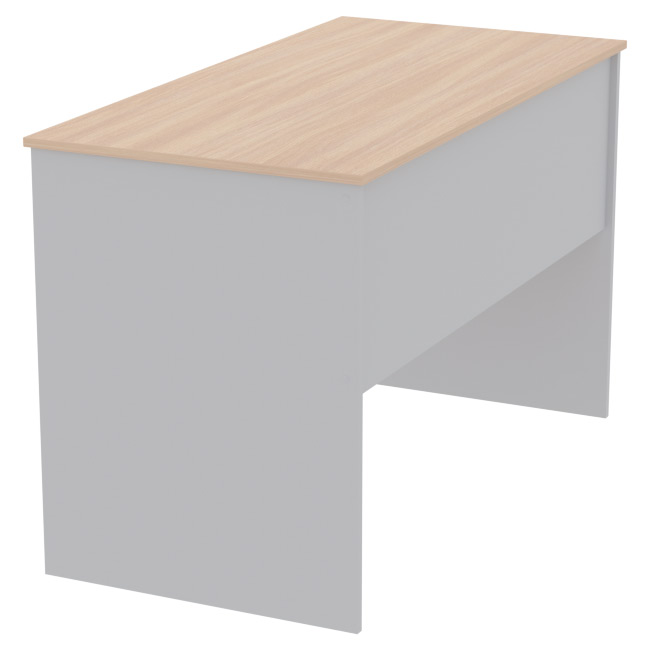 Офисный стол СТ-3 цвет Серый+Дуб Молочный 120/60/75,4 см