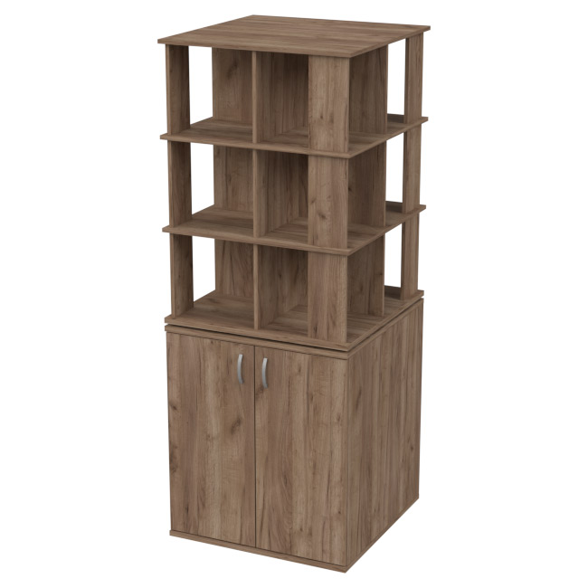 Офисный шкаф ШУВ-3 цвет Дуб Крафт Табачный 77/77/200 см