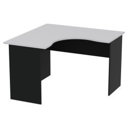 Стол для офиса СТУ-11 цвет Черный + Серый 120/120/76 см