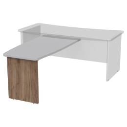 Брифинг-приставка Б-14 цвет Дуб Крафт/Серый 140/70 см Серый