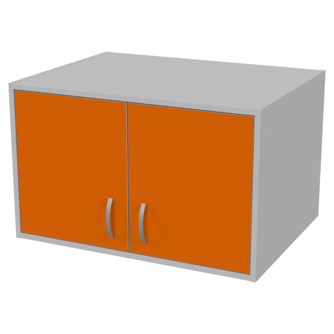 Антресоль  АН-06 цвет Серый+Оранжевый 77/58/48 см