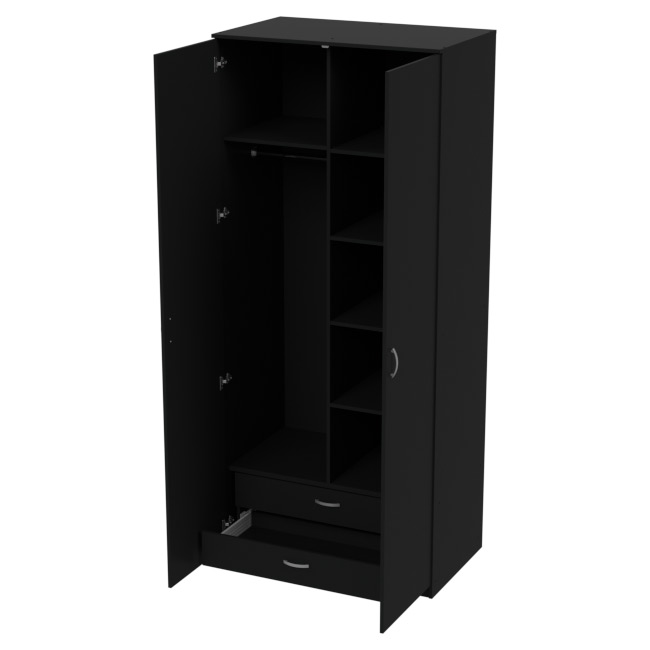 Шкаф для одежды ШО-63 цвет Чёрный 102/63/235 см