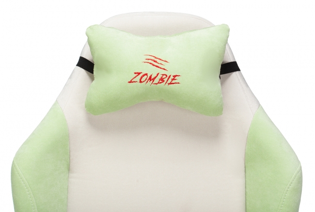 Кресло игровое Zombie EPIC PRO Fabric белый/зеленый