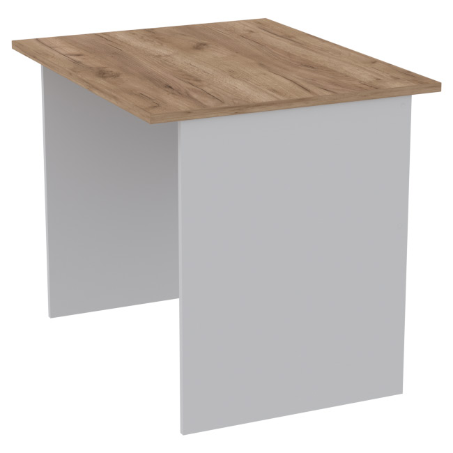 Офисный стол СТЦ-8 цвет Серый+Дуб Крафт 90/73/76 см