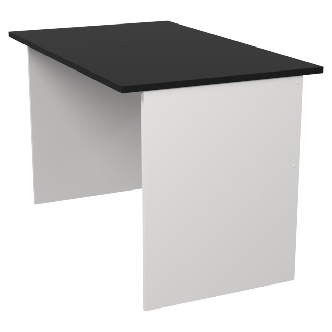 Офисный стол СТ-9 цвет Белый + Черный 120/73/76 см