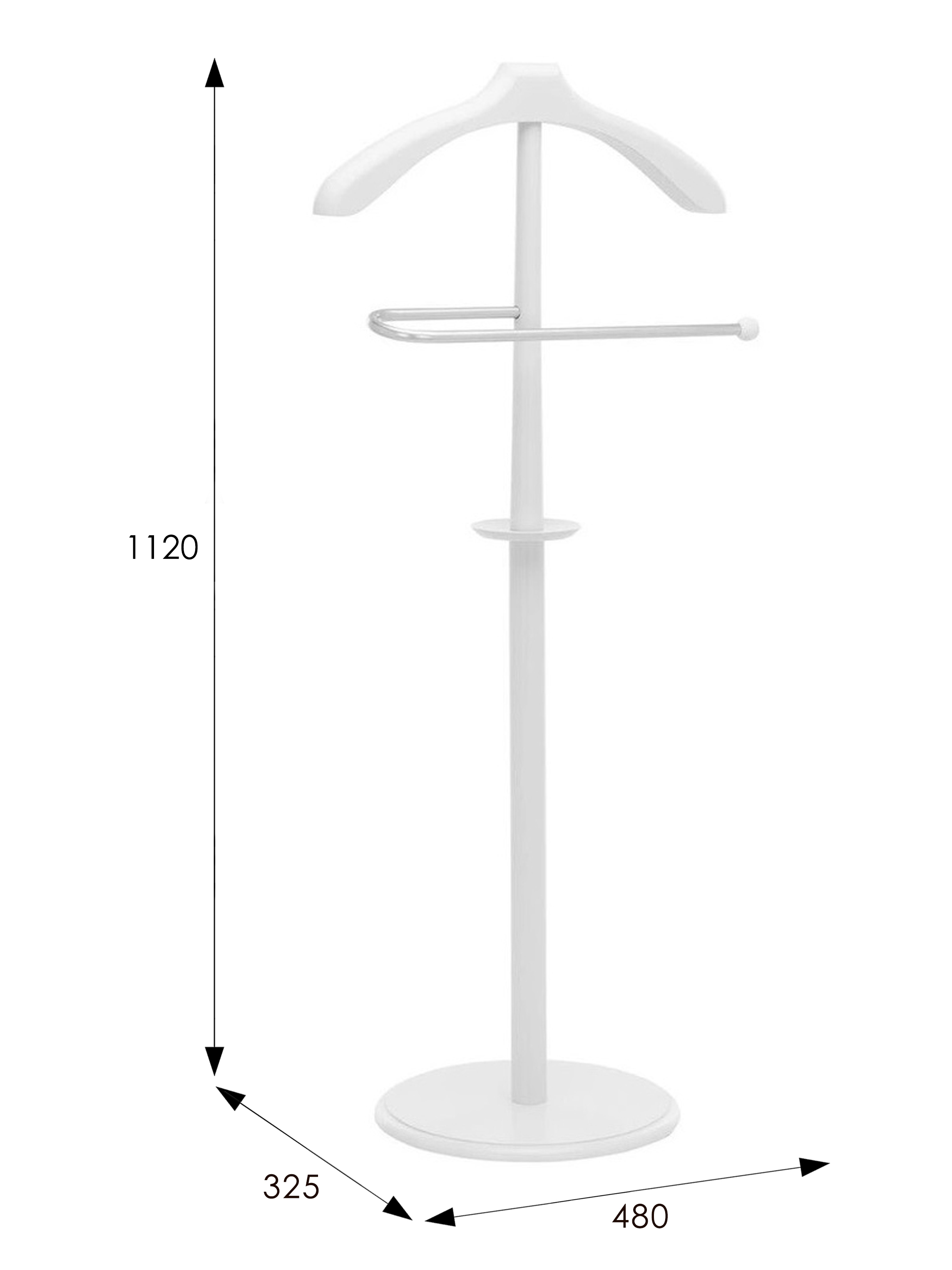 Вешалка костюмная В 25Н белый