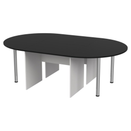 Стол для переговоров составной 236/146/76 Белый+Черный