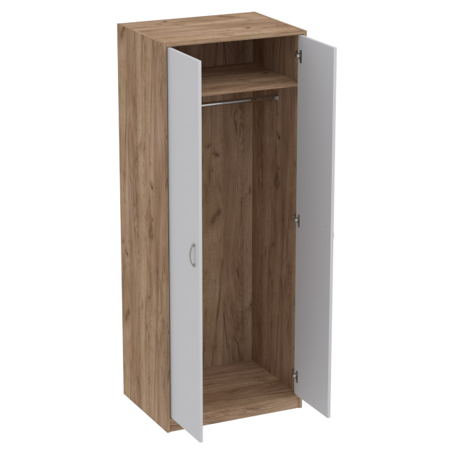 Шкаф для одежды ШО-6 цвет Дуб Крафт+Серый 77/58/200 см