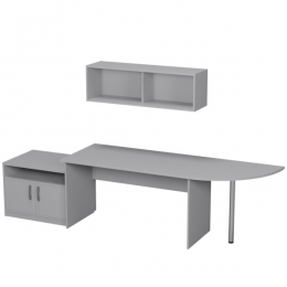 Комплект офисной мебели КП-15 цвет Светло-серый