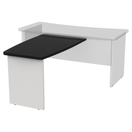 Брифинг-приставка Б-12 цвет Белый+Черный 120/70 см