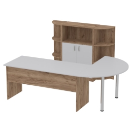 Комплект офисной мебели КП-13 цвет Дуб крафт+Серый