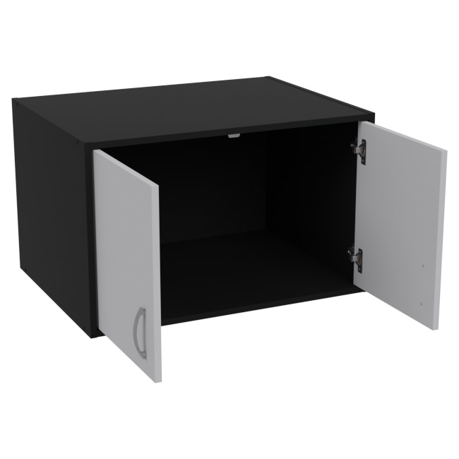 Антресоль АН-06 цвет Черный + Серый 77/58/50