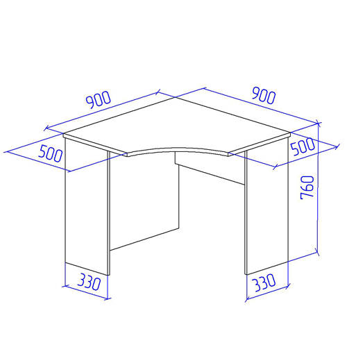 Угловой стол СТУ-19 цвет Серый+Венге 90/90/76 см