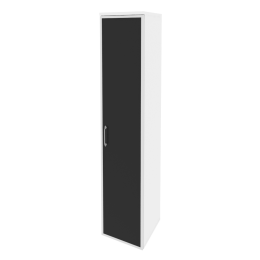 Шкаф высокий узкий правый O.SU-1.10 R R black Белый бриллиант 40/42/197