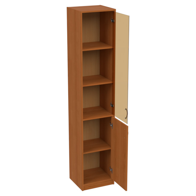 Офисный шкаф СБ-3+А-5 тон. бронза цвет Вишня 40/37/200 см