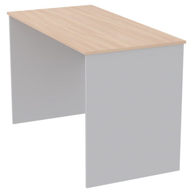 Офисный стол СТЦ-3 цвет Серый+Дуб Молочный 120/60/75,4 см