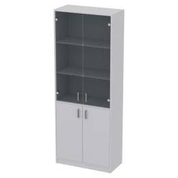 Офисный шкаф ШБ-3+А5+С-19 графит цвет Серый 77/37/200 см