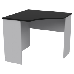Угловой стол СТУ-19 цвет Серый+Черный 90/90/76 см
