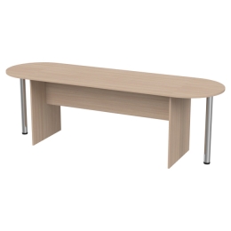 Стол для переговоров овальный 240/73 240/73/76 Дуб Молочный