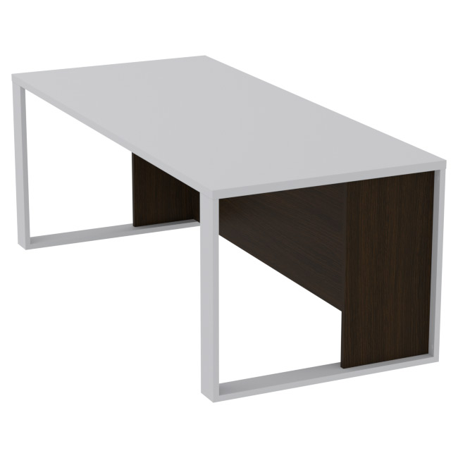 Стол руководителя СТРЦ-21 цвет Серый+Венге 200/90/75 см