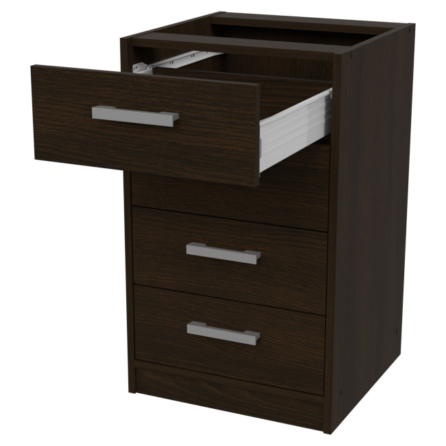 Офисная приставная тумба ТС-27+С-17М цвет Венге 45/44/74 см