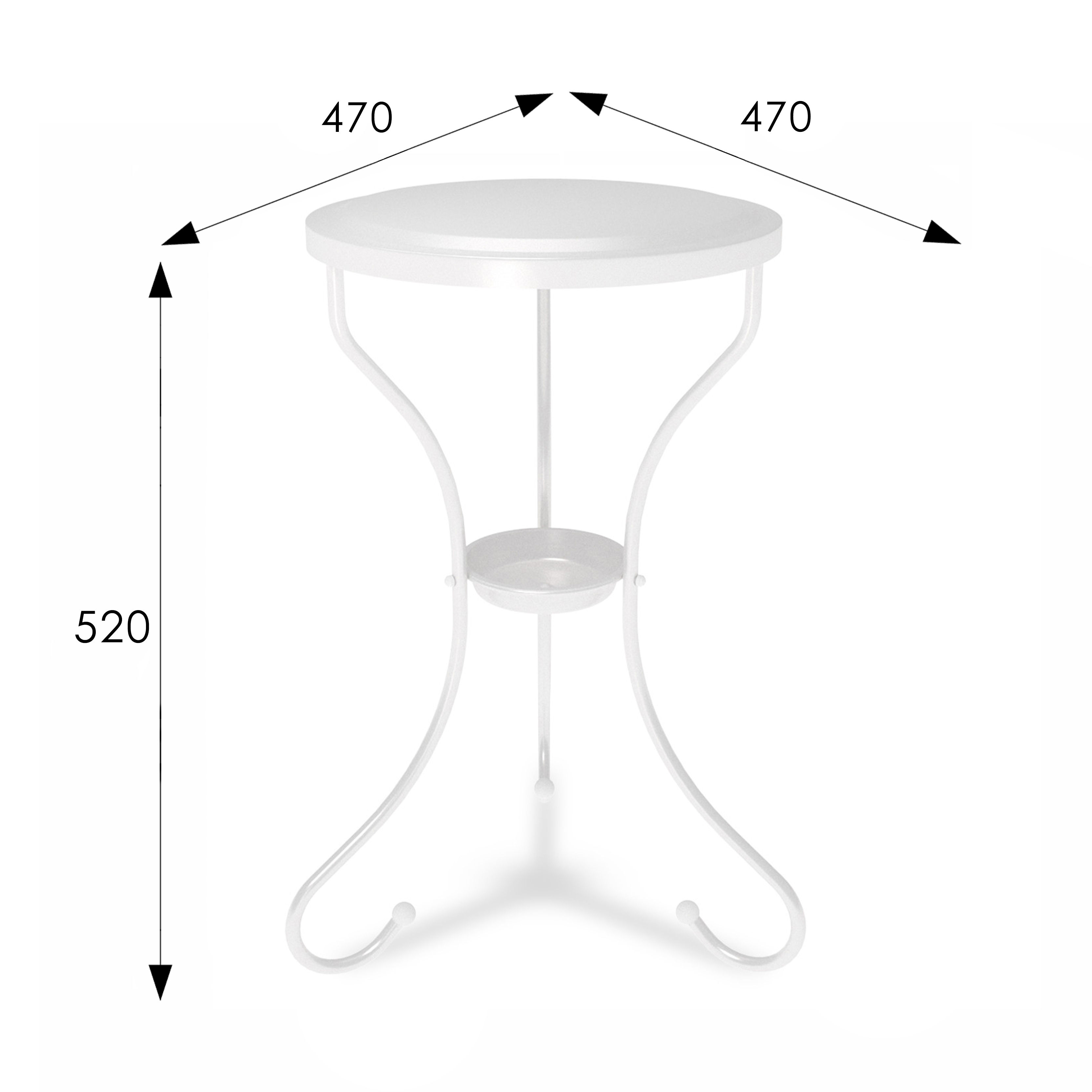 Столик журнальный SHT-CT10 белый муар