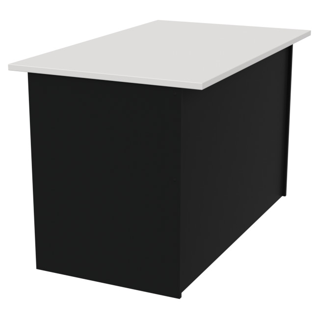 Офисный стол СТЦ-9 цвет Черный+Белый 120/73/76 см