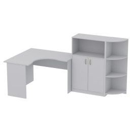 Комплект офисной мебели КП-10 цвет Светло-серый
