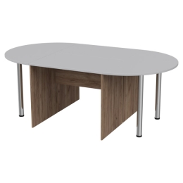 Стол для переговоров составной 210/120/76 Дуб Крафт+Серый