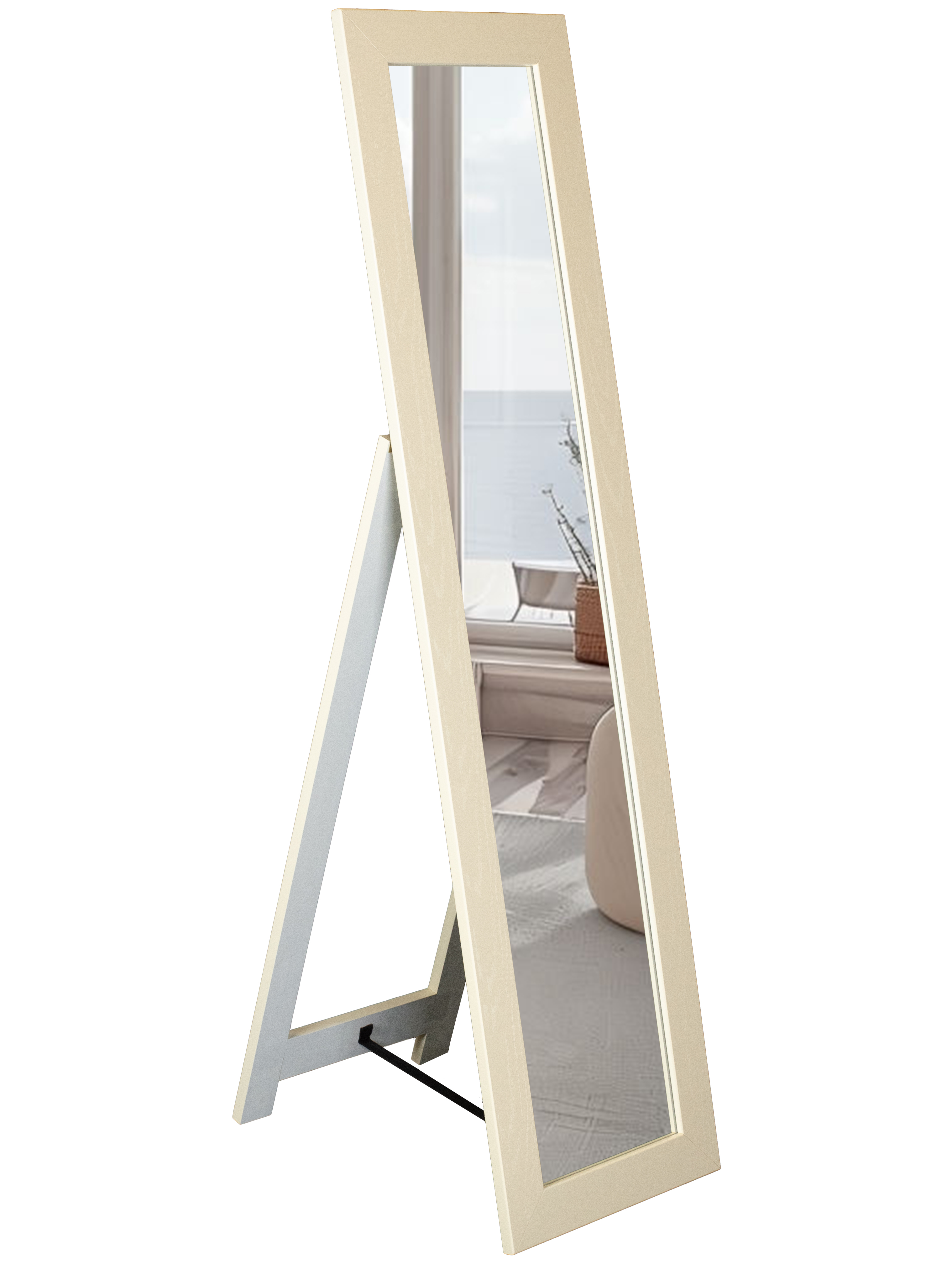 Зеркало напольное BeautyStyle 8 слоновая кость