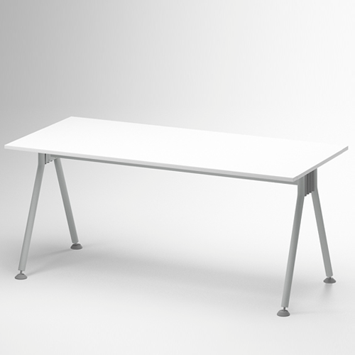 Стол на металлокаркасе СМЛ-10 цвет белый 160/73/74,7 см