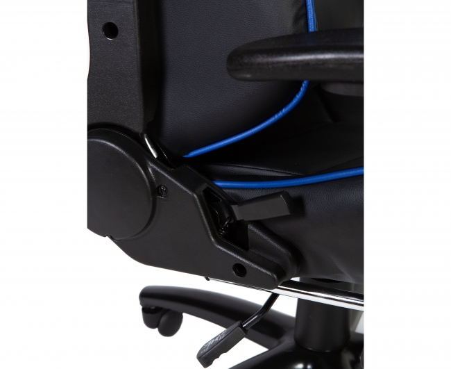 Игровое кресло Norden LOTUS GTS RF-8066B черно-синяя экокожа с подставкой для ног