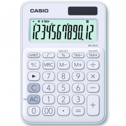 Калькулятор настольный Casio MS-20UC-WE-S-EC белый