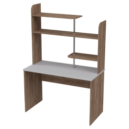 Компьютерный стол СК-12 Дуб Крафт+Серый 120/60/176 см