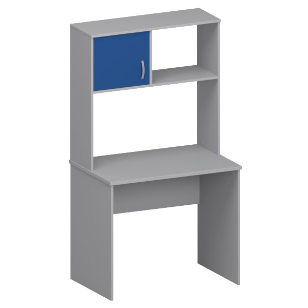 Компьютерный стол СК-6 Серый+Синий 90/60/163 см