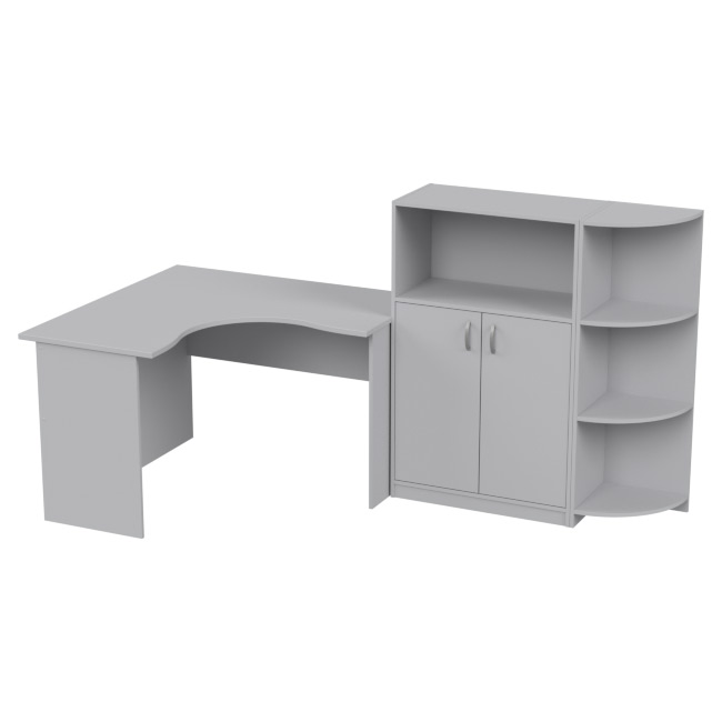 Комплект офисной мебели КП-10 цвет Светло-серый
